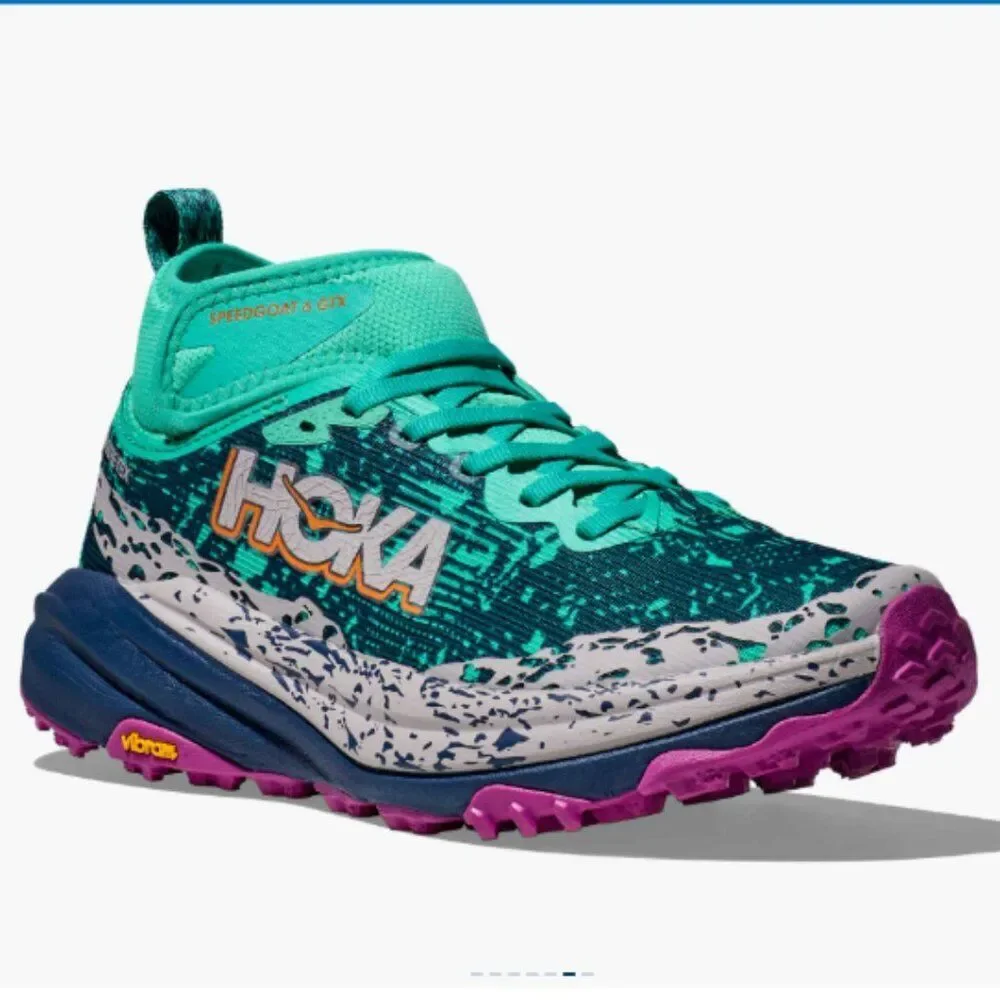 Hoka Women's Speedgoat 6 Mid GTX Shoes Waterproof Megagrip Hiking Trail Sports